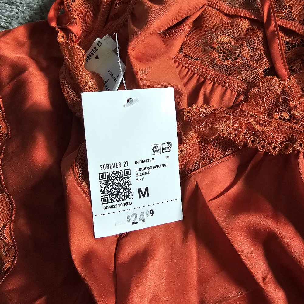 Forever 21 satin lingeire romper sienna small - Picture 7 of 7